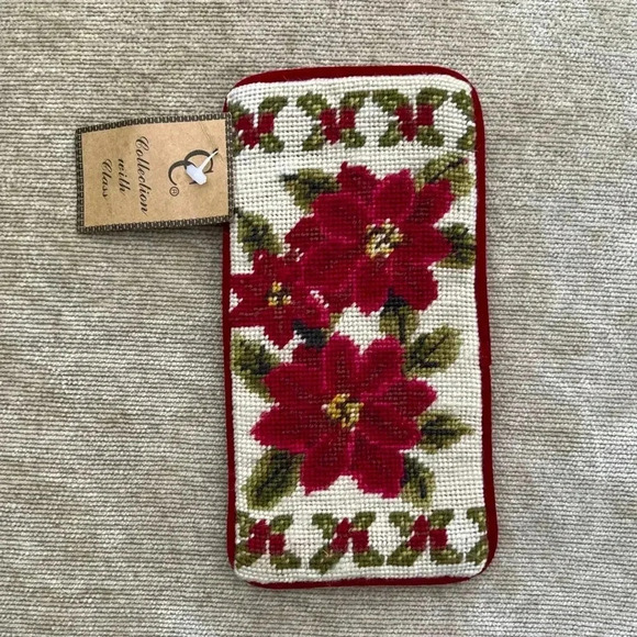 Vintage Handcrafted Needlepoint Glasses Case • New Old Stock - Picture 2 of 7